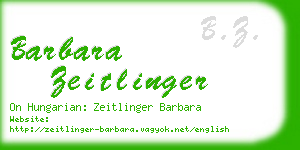 barbara zeitlinger business card